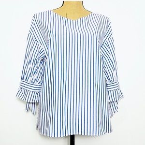 Urban Research Doors Striped Beach Blouse Shirt Top